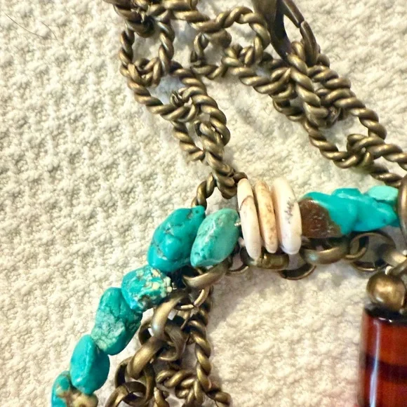 Rare Bird Necklace with Turquoise Star & Leather Tassel 🌵 - Picture 7 of 12